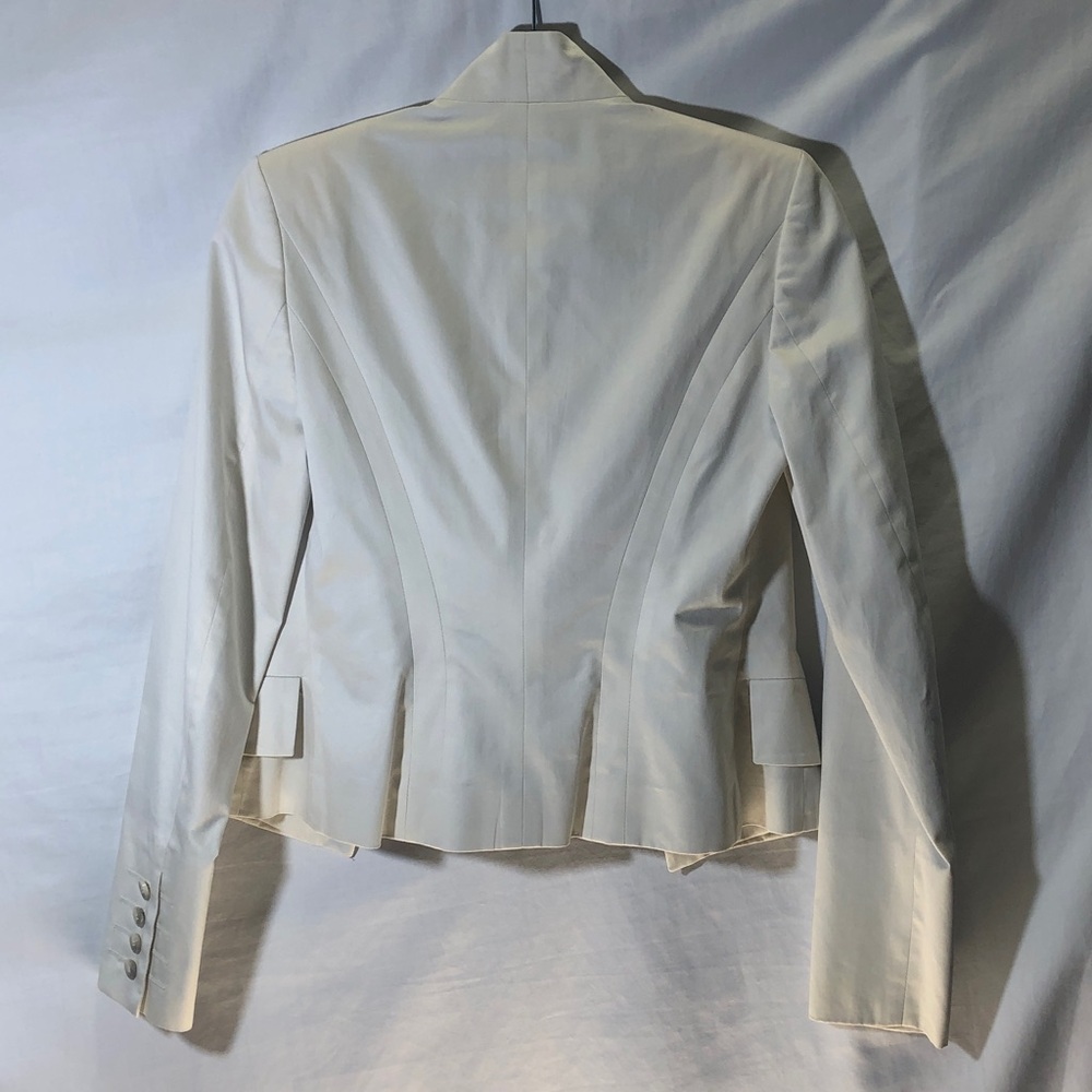 PAUW White Women’s Military-Inspired Double-Breasted Blazer, Size 1 - Picture 3 of 8